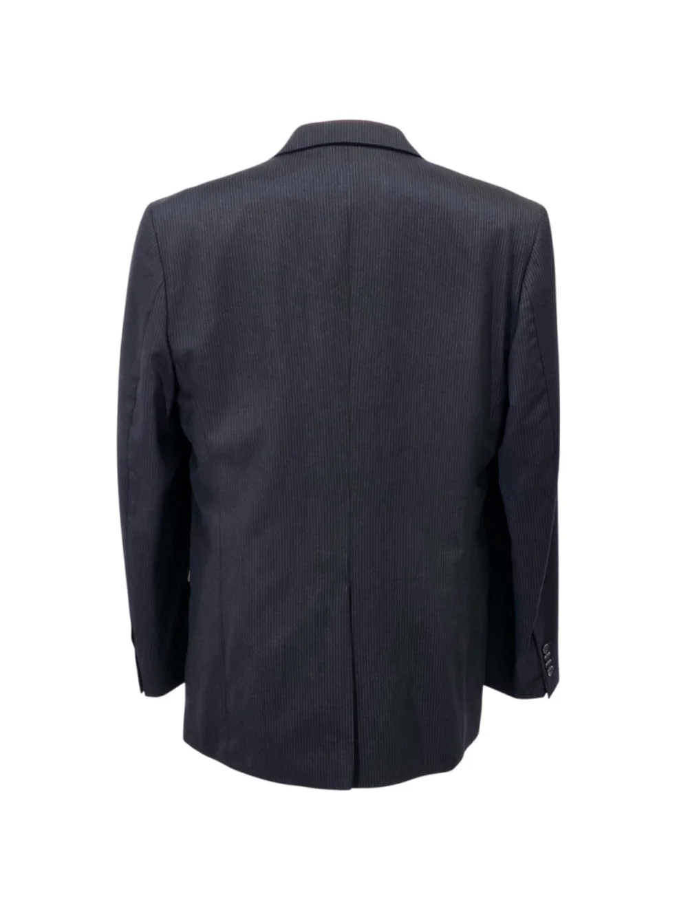 Banana Republic Wool Pinstripe Suit Mens 44R 34x32 Navy 2 Piece Executive